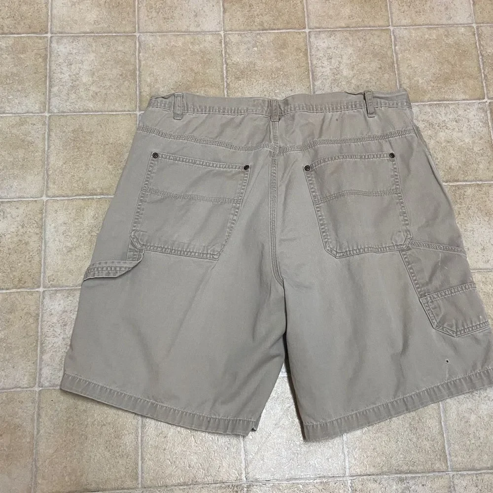 ‼️FINAL ‼️Cherokee Men's Tan Cargo Shorts with Utility Loop Cotton 💯 Size 38